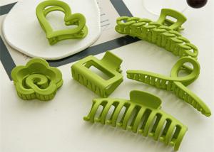 Quality Summer mint green flower heart resin grasping hair clipper accessories cross hollow hair clip hair long shark clip wholesale