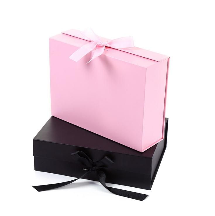 Custom Logo Printing Cardboard Wig Hair Packaging Magnetic Box, China Manufacturer Wholesale Paper Gift Box with Ribbon