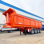 4 Axle 35 40 45 m3 Dump Semi Trailer Tipper Trailer Hydraulic Rear End Trailer