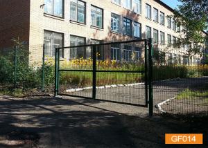 Quality Pvc Coated Double 50x200mm Metal Garden Fence Gate 5 Feet Height wholesale