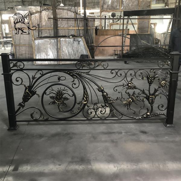 Iron Fence Railing Handrail Wrought Iron Fence Galvanized Durable Residential