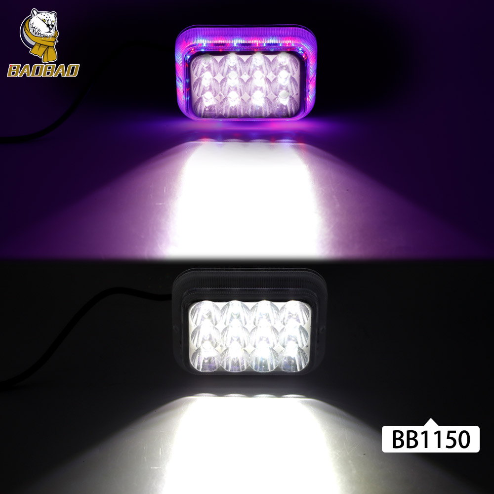 12 Beam 18W Mutiple Flash High Bright Motorcycle Work Light LED Spotlight