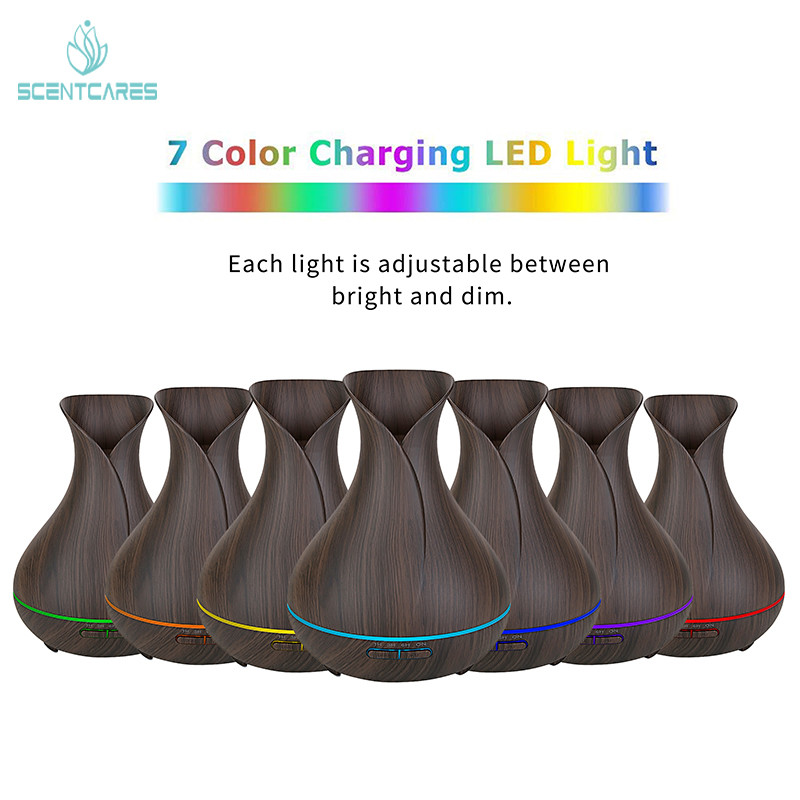 300ML Cool Mist Ultrasonic Humidifier With LED light And Flower Outlook