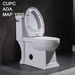 Siphon One Piece Dual Flush Comfort Height Toilet Round Bowl 112lbs