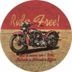 motorcycle Bar Decorative Metal Signs, Wall Art Painting Tin Sign, Round 30cm
