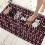 Crystal Velvet Cartoon Bathroom Waterproof Carpet Anti Slip Kitchen Mat