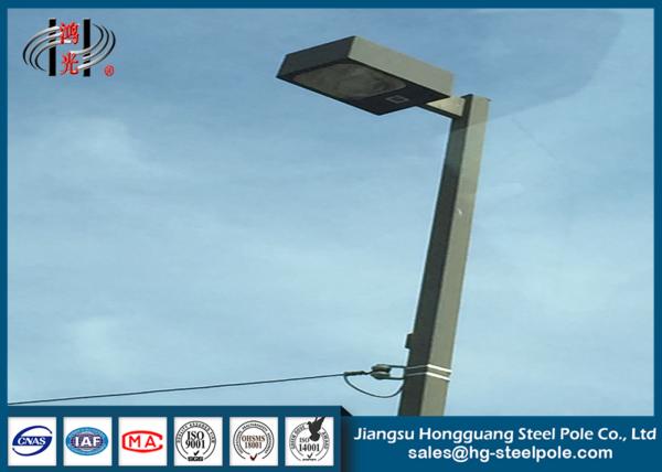 Cheap Anti Corrosive Steel Utility Poles Galvanized Steel Pole For Square / Stadium for sale