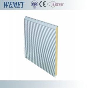 Quality CFC free customized PUR wall panel 30-200mm for carpot, warehouse, factory RAL color wholesale