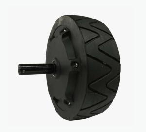 China 24V 200KG AGV Mecanum Wheel 1024 Wire Encoder Gearless Robot Drive DC Wheel Hub Motor on sale