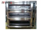 Stainless steel Comercial Microcomputer Three Deck Six Trays Electric Bakery