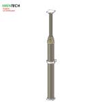 15m pneumatic telescopic mast 400kg payloads NR-3.4-15-400N-7S-160-316