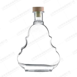 Quality 1L Creative Glass Bottle for Alcoholic Beverages Glass Lid Custom Label Transparent wholesale