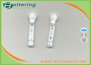 Quality 28/30G Medical Disposable Sterile White Flat Plastic Twist Top Blood Lancet Blood Sample Needle Asepsis Blood Collector wholesale