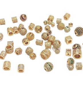 Quality Space Beads Cubic Zircon for Fine Brass Jewelry Accessory wholesale