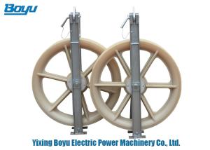 Quality 400X80mm Nylon Single Conductor Pulley Rated Load 20kN High Working Efficiency wholesale