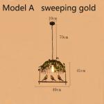 Creative Vintage Plant Pendant Lights Bird Cage Industrial Pendant Lamp(WH-VP