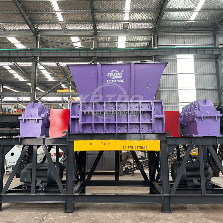 Multi Function Double Shaft Plastic Shredder Waste Metal and Plastic Crusher Shredder Machine for Hdpe Plastic