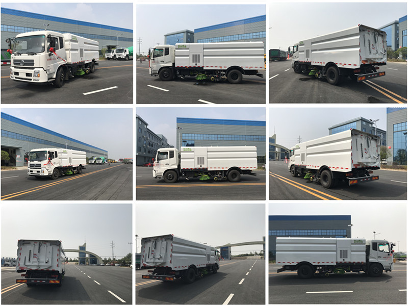 4x2 Driving High Pressure Road Sweeper Truck 3-20km/H Clean Speed