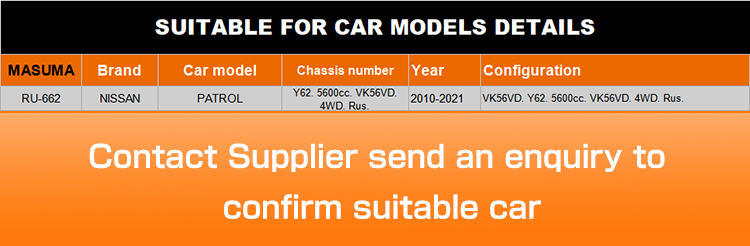 2008- RU-662 MASUMA Auto Replacement Part Mounting Bush for NISSAN PATROL VK56VD