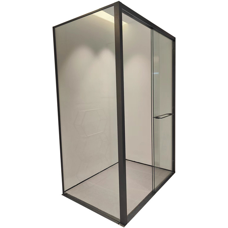 Stainless Steel Corner Shower Black Frame Erosion Resistant Black Shower Frame