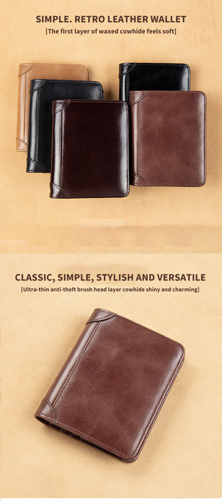 GENUINE LEATHER Men's Wallets The Ultimate Combination of Style and Function