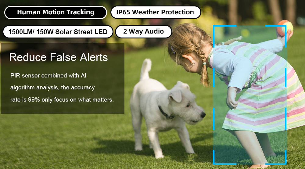 Wireless Solar Floodlight Camera 1500 Lumens 4MP 4G 3G Cellular Solar Security Camera