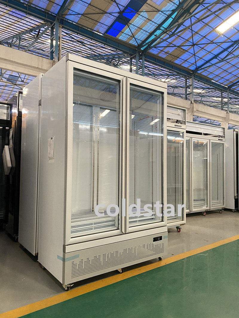 Commercial Upright Display Beverage Cooler With Glass Door