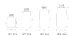 30ml 60ml Cosmetic Spray Bottle PET Clear Pump Bottle With White Spray Lids