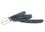 Standard Size Mens Black Leather Dress Belt With Metal Clip Buckle Customized
