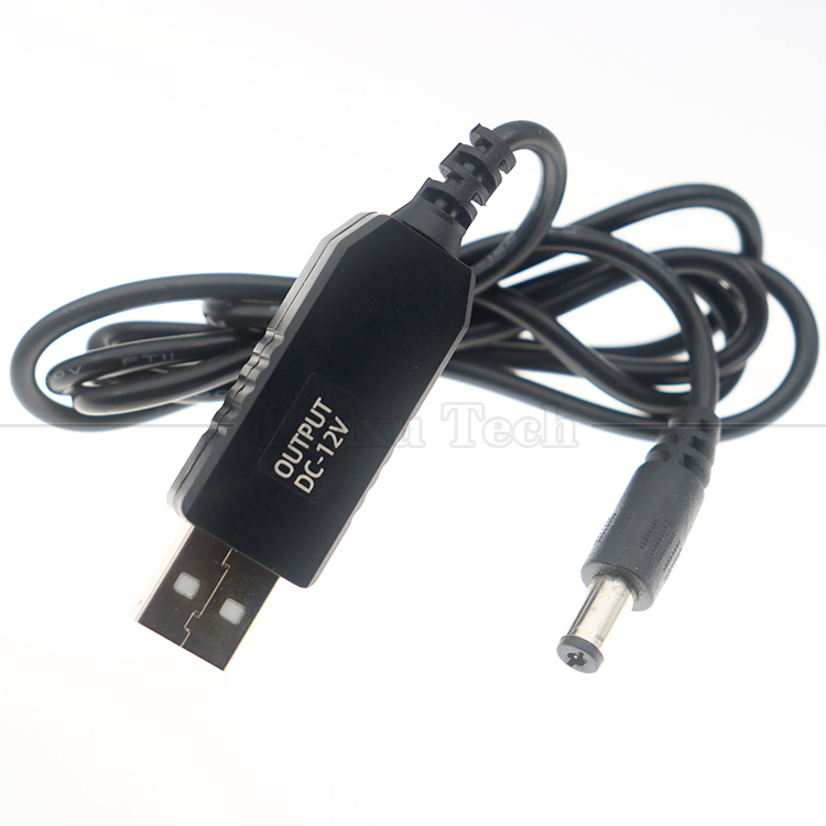 High Power USB to DC 5.5x2.1mm Jack 12V 9V Output Booster Converter Adapter Cable for Wifi Router Modem Led Strip GPS