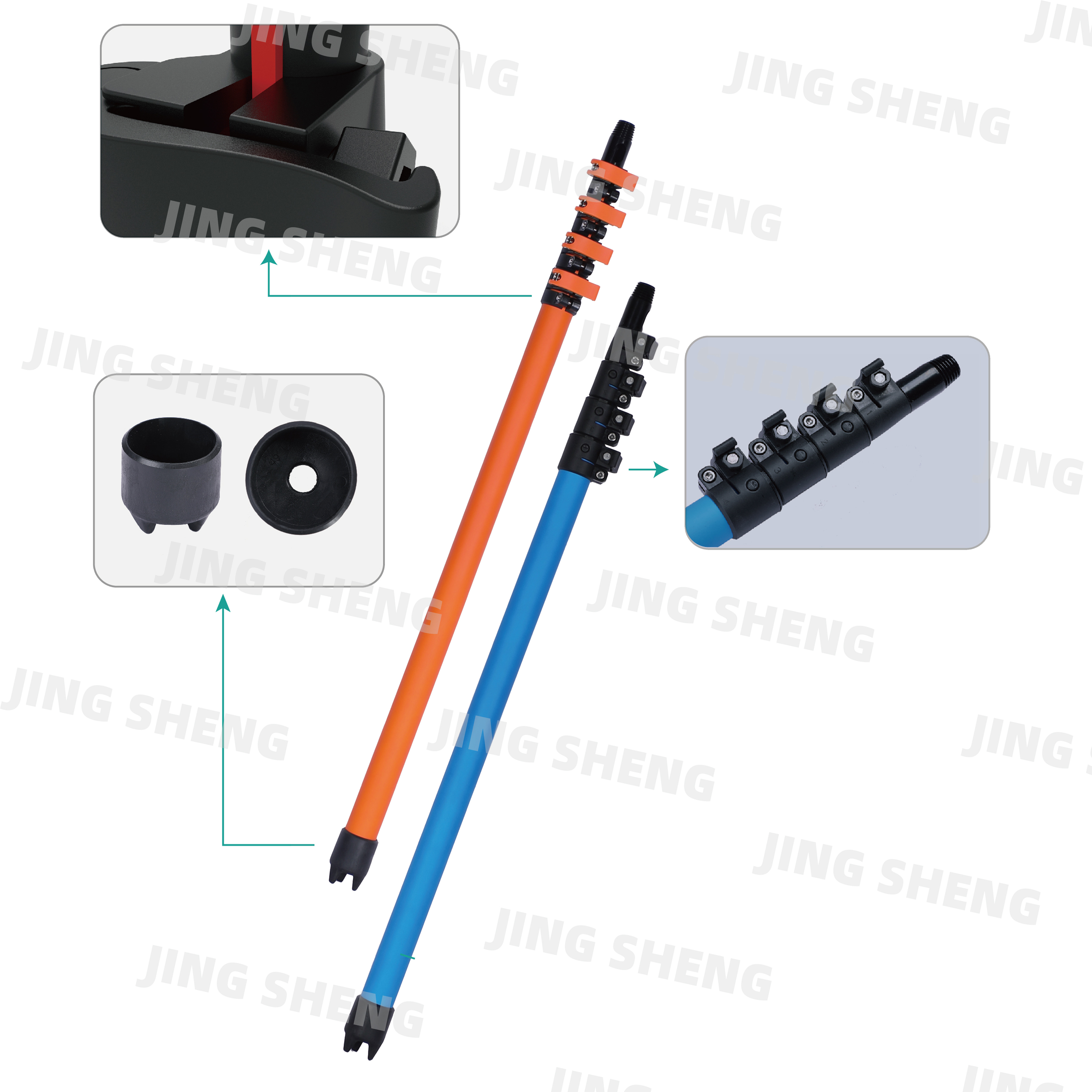 50ft Anti Spin Industrial Duster For Duct Cleaning Easy To Use And Store Cost Effective