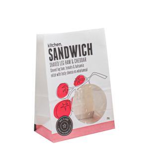 Quality Non-Smell Kraft Paper Packaging Bags With Clear Window customized wholesale