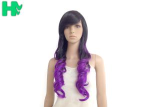 Quality Loose Curly Synthetic Hair Wigs Lace Cap , High Temperature Fiber Wig wholesale