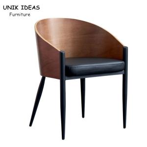 Quality Leisure Cafe Costes Nordic Style Dining Chair Wood Pu Seat wholesale