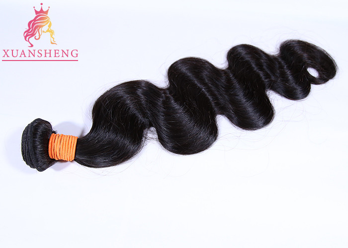 Black Brazilian Virgin Human Hair No Shedding Body Wave Bundles Free