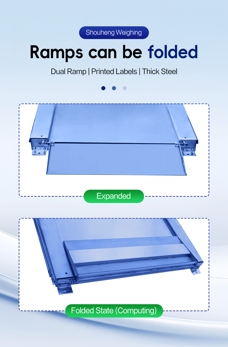 SOHE 600*800mm 500KG Carbon Steel Ultra Low Platform Scale Division 0.2KG Double Ramp
