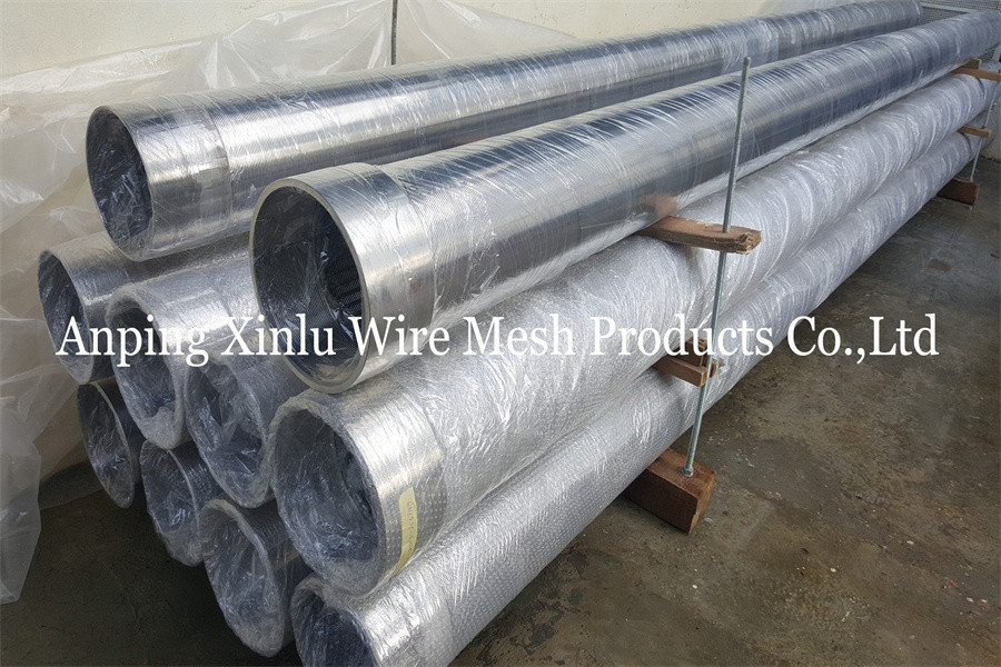 4" Looped V Wire Wrapped Johnson Type Continuous Slot Water Well Screen Pipe For Oil Well Sand Control