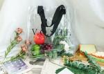 Waterproof PVC Tote Bag , 30*35*12cm PVC Gift Bag With Logo / Black Handle