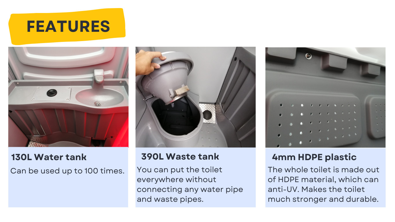 Temporary HDPE Portable Toilet