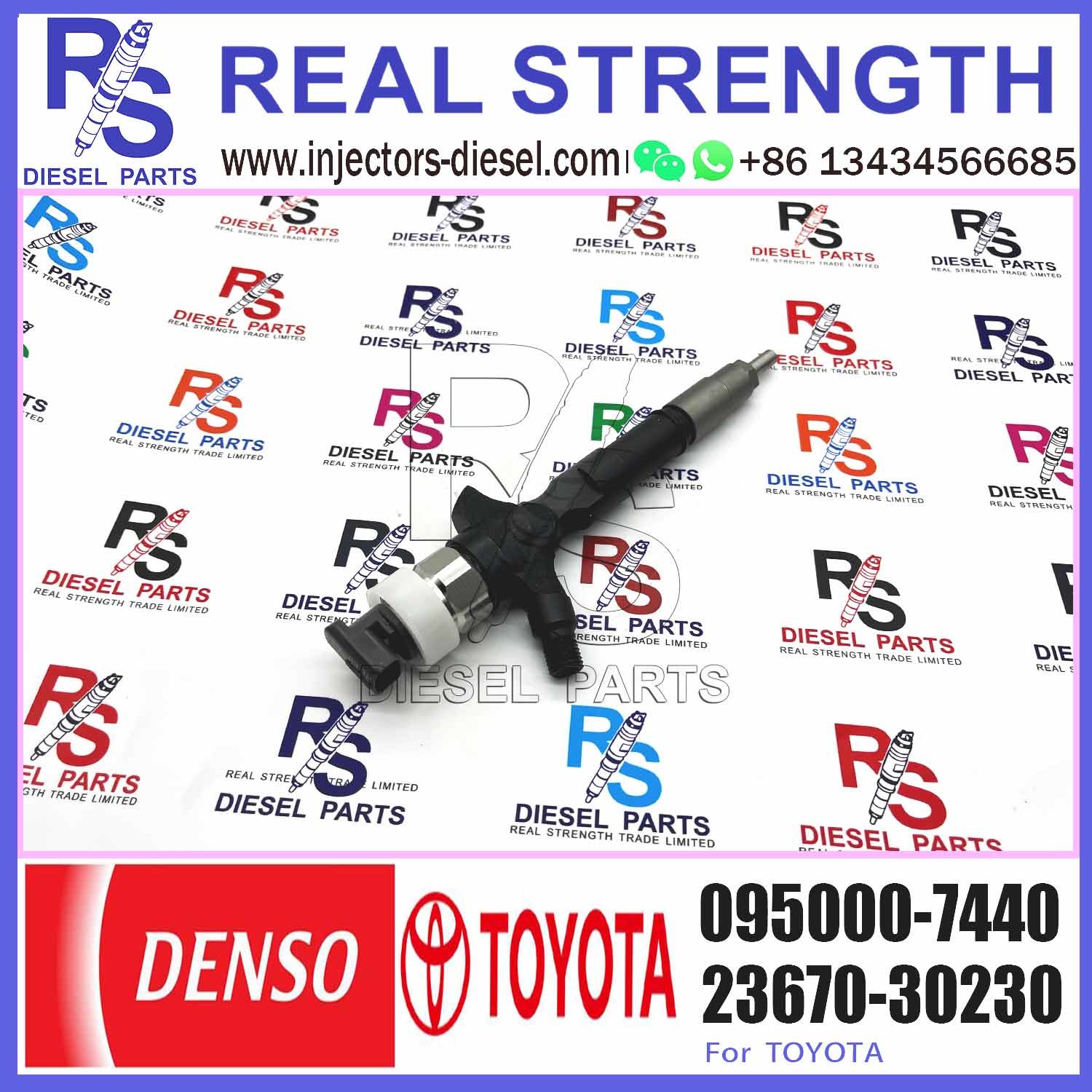 0950007440 Injector Nozzle 23670-39225 23670-39265 Diesel Injector Nozzle Assy 095000-7440 For TOYOTA 23670-30120 23670-