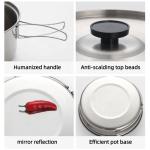 High Quality 304 Stainless Steel Outdoor Cooking Pot Set Camping Cookware Set