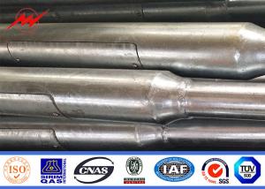 Quality Galvanized High Mast 16m Steel Street Light Pole Black Surface Color wholesale