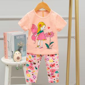 Quality Flower Spring Children'S Summer Pyjamas Breathable Pure Cotton Pajama Set wholesale