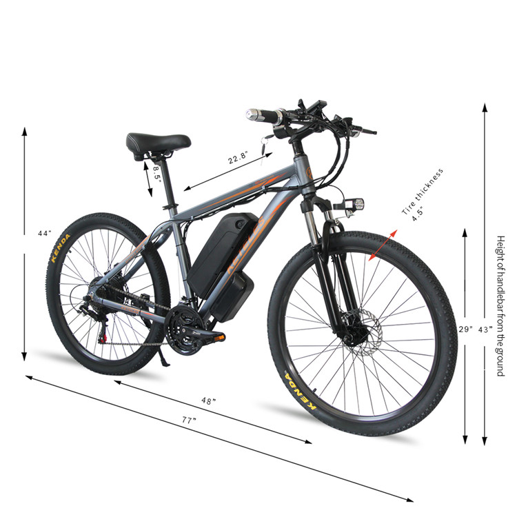 Multispeed Electric Mountain Bike 4.0 Fat Tire Electric Bicycle Beach 15Ah