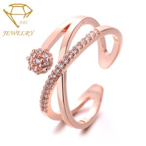 Quality AAA CZ Stones Sterling Silver Women's Ring Adjustable wholesale