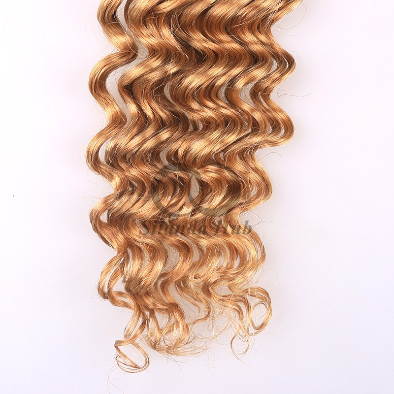 #T1B/27 Deep Wave Remy Human Hair Bundles Sew In Weave Bundles Brazilian Bundle Deals