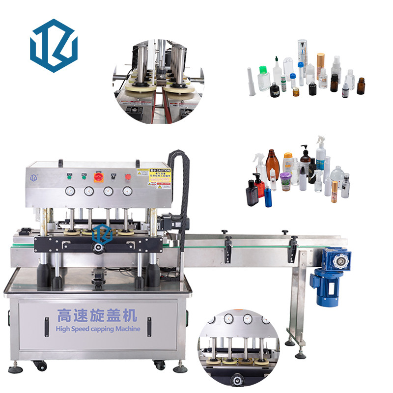Manufacturer Quality Assurance bottle 8 wheel screw linear capping machine high speed bottle capper capping machine
