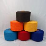 NE 12s/16s Red / Blue Recycled Cotton Yarn For Making Curtain