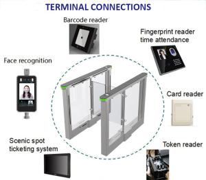 Quality IP42 Pedestrian Swing Barrier Turnstile Gate 1100mm Width wholesale