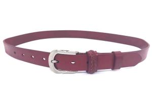 Quality Soft Double Loop Women Leather Waist Belts With Single Prong Buckle wholesale
